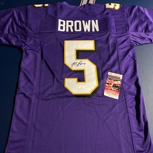 Marquise Brown played for the Ravens autographed and authenticated